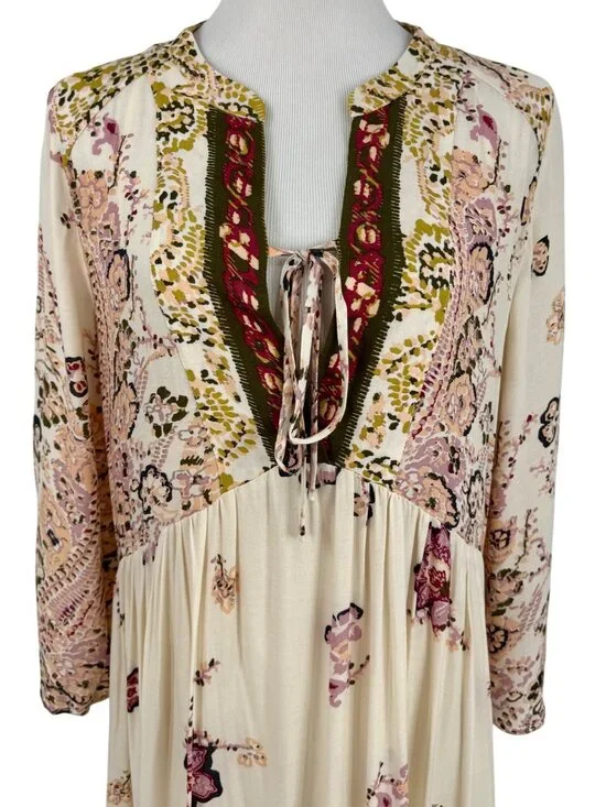 NWT Free People Floral Flowy Maxi Dress | Boho Coastal Cowgirl Tumblr Whimsigoth - Picture 3 of 16